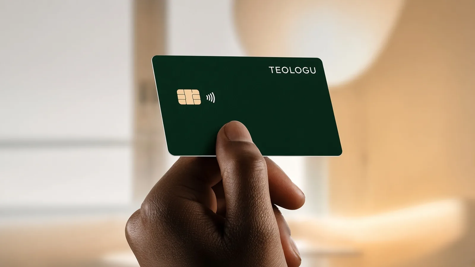 Hand holding a TEOLOGU card